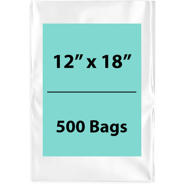 Clear poly bags Flat 12 inch (width) X 18 inch (Height) LDPE